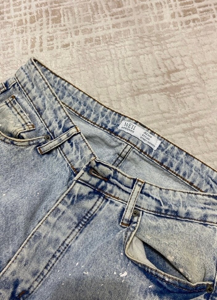 Gri Tie-Dye Desenli Salaş Erkek Jean - Görsel 4