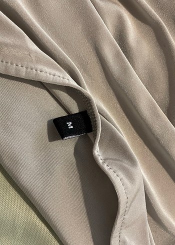 Gri Drapeli Mini Straplez Elbise - Görsel 4