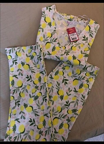 m Beden sarı Renk Penti pijama takımı 