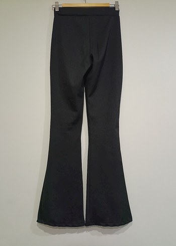 Siyah Kadın İspanyol Paça Pantolon - Görsel 3