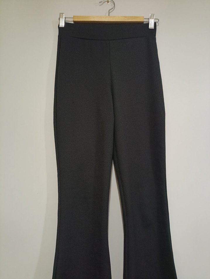 Siyah Kadın İspanyol Paça Pantolon - Görsel 2