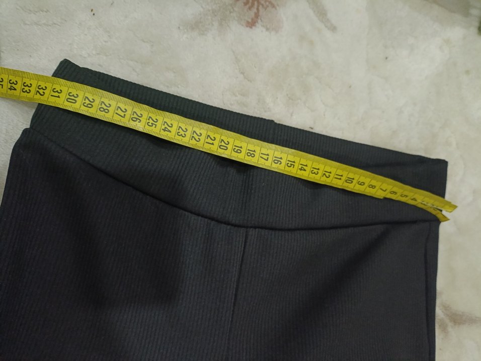 Siyah Kadın İspanyol Paça Pantolon - Görsel 4