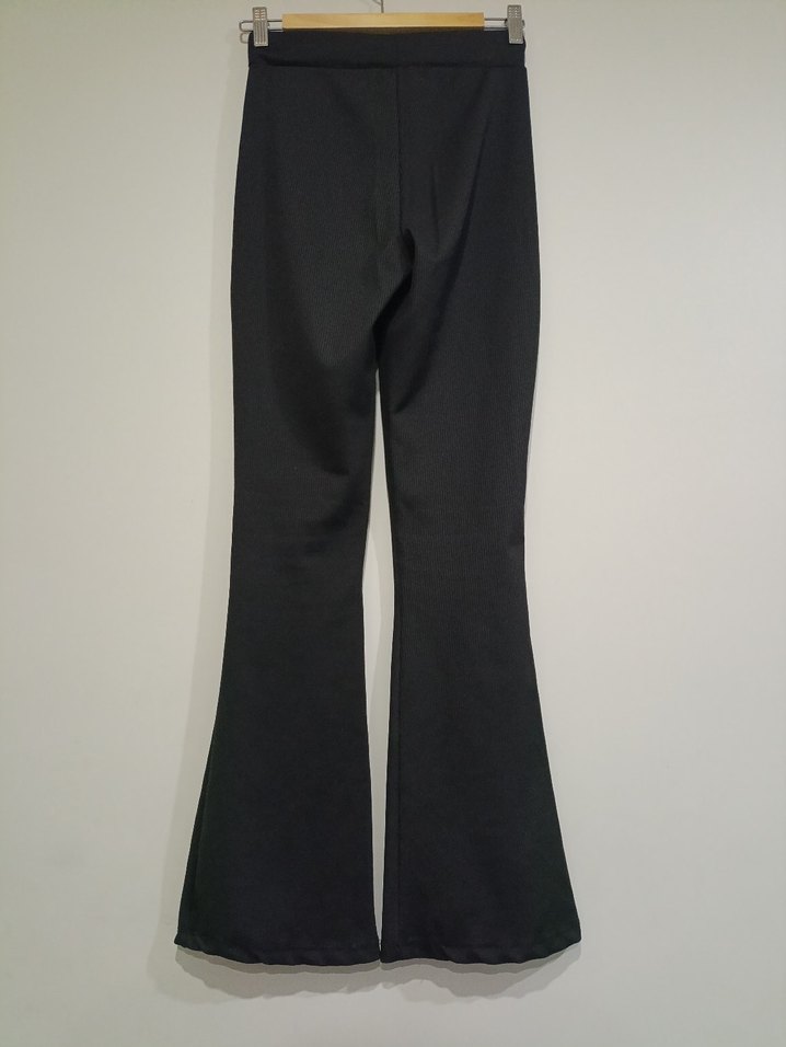 Siyah Kadın İspanyol Paça Pantolon - Görsel 3