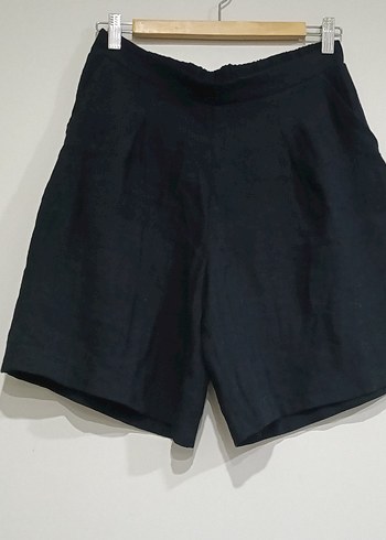 Siyah Midi Kadın Bermuda Şort - Görsel 10