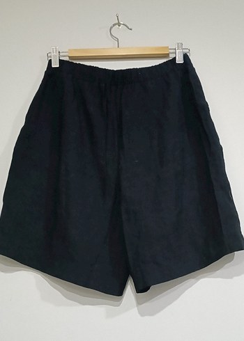 Siyah Midi Kadın Bermuda Şort - Görsel 9