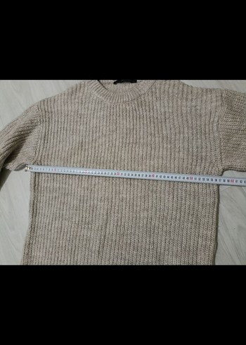 Bej Boğazlı Örgü Kadın Kazak - Görsel 7