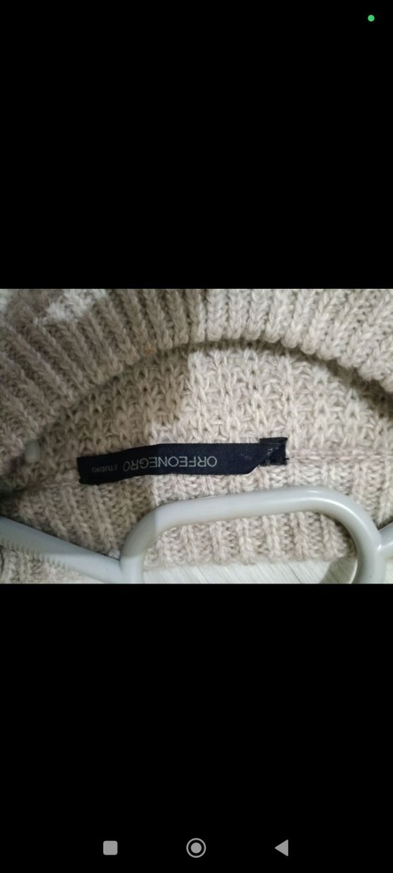 Bej Boğazlı Örgü Kadın Kazak - Görsel 5