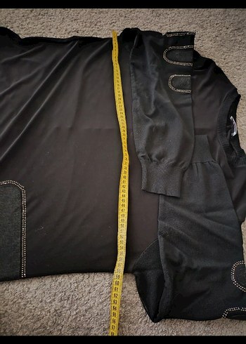 Siyah Zincir Detaylı Uzun Kadın Elbise - Görsel 7