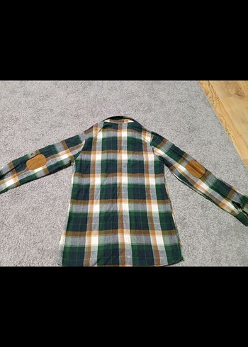 Gri Ekoseli Uzun Kollu Kadın oduncu  Gömlek - Görsel 4