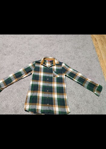 Gri Ekoseli Uzun Kollu Kadın oduncu  Gömlek - Görsel 3