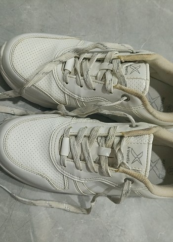 Beyaz Bağcıklı Stiletto Topuklu Spor Ayakkabı - Görsel 5