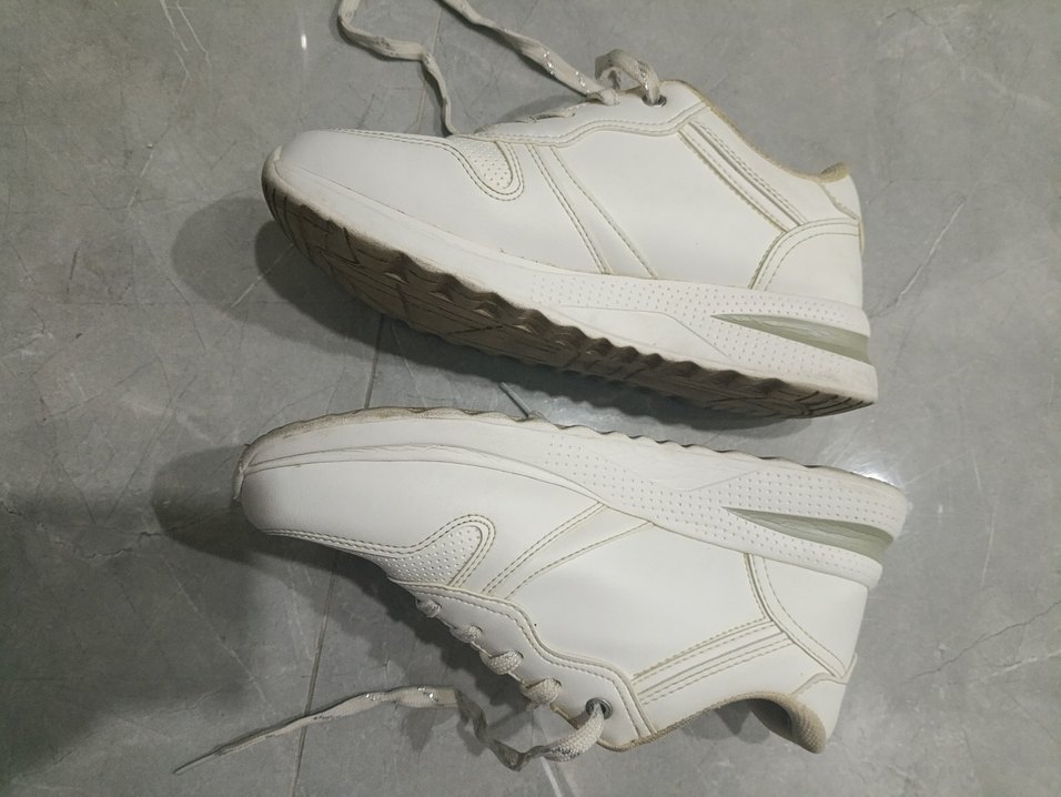 Beyaz Bağcıklı Stiletto Topuklu Spor Ayakkabı - Görsel 2