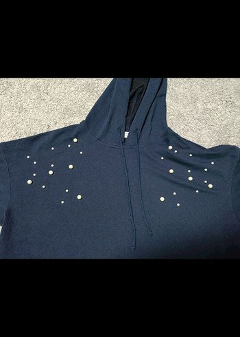 İnci Detaylı Kapüşonlu Kadın Sweatshirt - Görsel 7