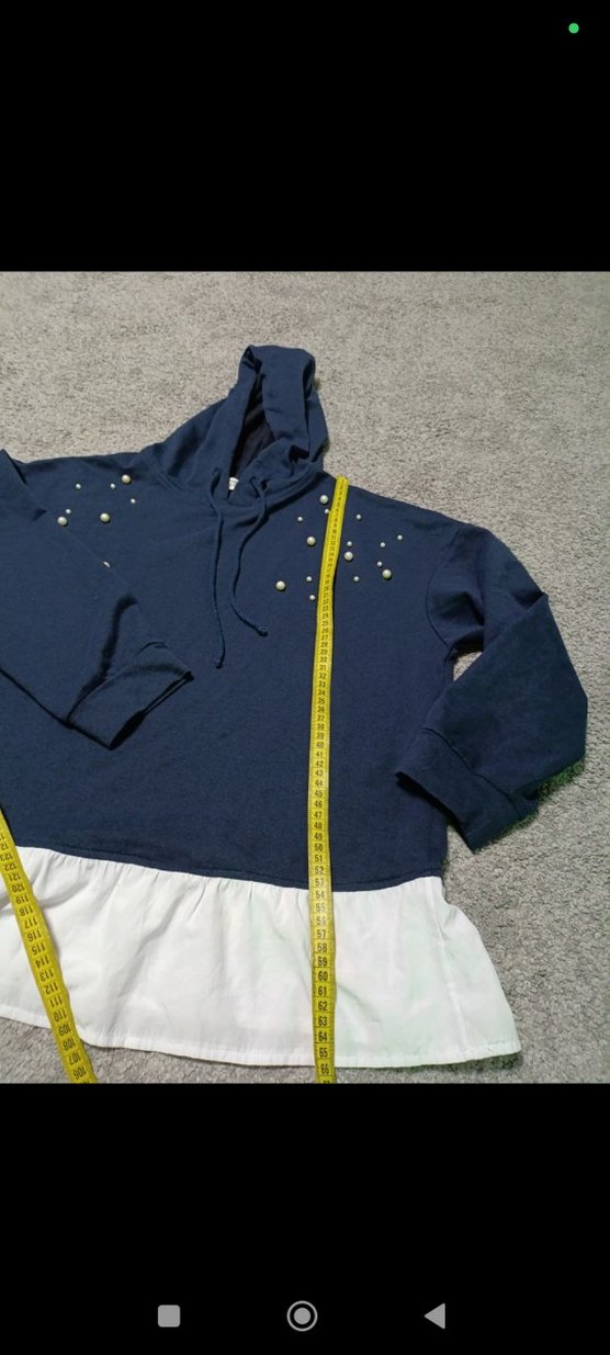 İnci Detaylı Kapüşonlu Kadın Sweatshirt - Görsel 4