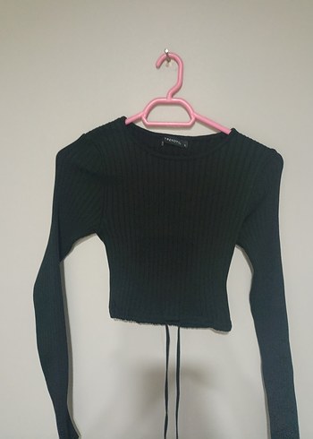 Siyah Mini Crop Üst badi - Görsel 12