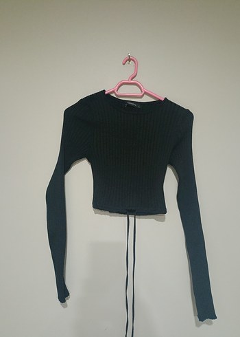 Siyah Mini Crop Üst badi - Görsel 13