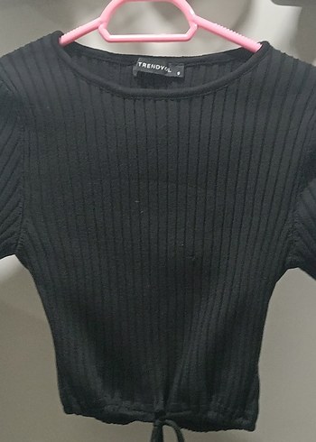 Siyah Mini Crop Üst badi - Görsel 7