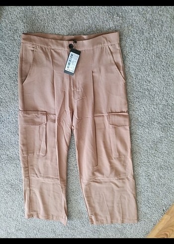 Bej Kadın Normal Boy Kumaş Pantolon - Görsel 8