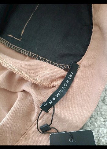 Bej Kadın Normal Boy Kumaş Pantolon - Görsel 7