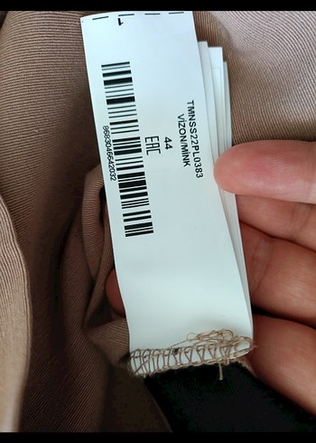 Bej Kadın Normal Boy Kumaş Pantolon - Görsel 4