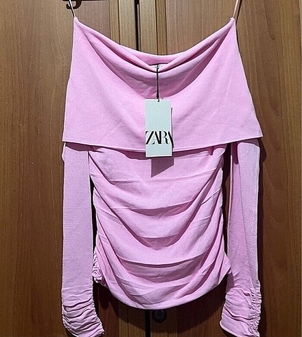 Zara pembe bluz