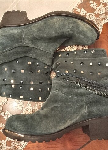 Bayan süet deri bot - Görsel 5