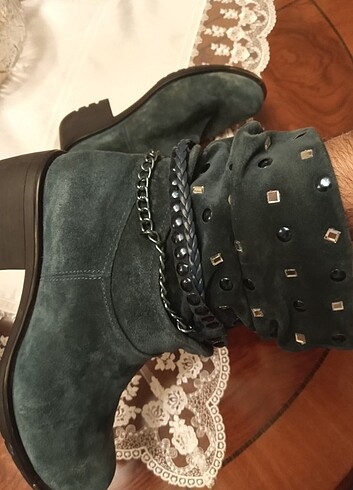 Bayan süet deri bot - Görsel 6
