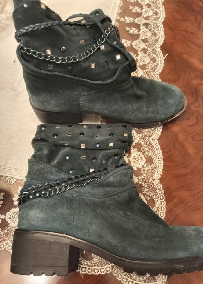 Bayan süet deri bot - Görsel 3