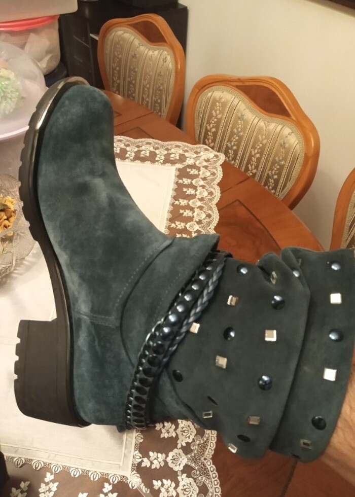 Bayan süet deri bot - Görsel 2