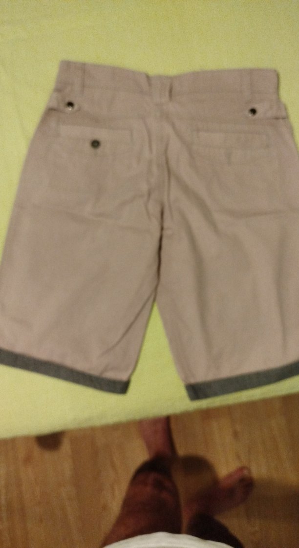 Bej Kemerli Pamuklu Erkek Şort - Görsel 4