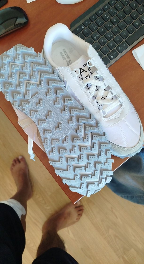 Beyaz Bağcıklı Erkek Spor Ayakkabı - Görsel 3