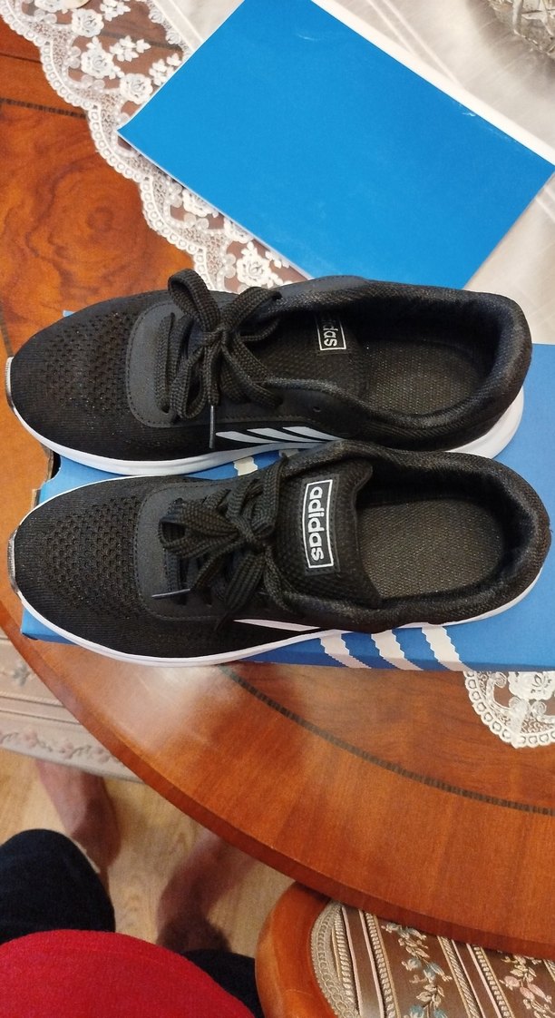 Siyah Adidas Elastik Bağcıklı Spor Ayakkabı - Görsel 3