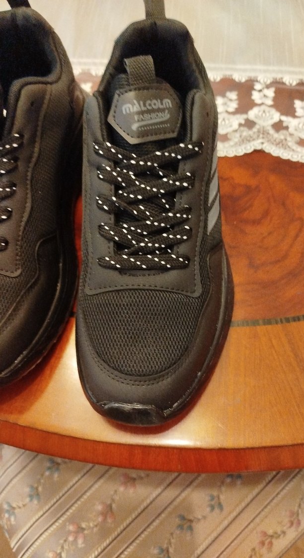 Erkek Siyah Bağcıklı Spor Ayakkabı - Görsel 2