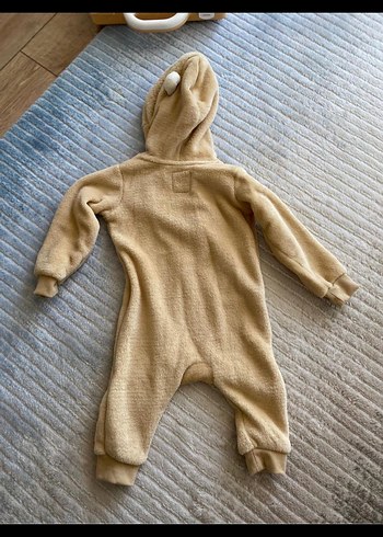 Kahverengi Kapüşonlu Bebek Tulumu - Görsel 2