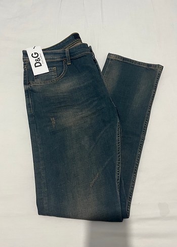 D&G Erkek Gri Denim Regular Fit Jean