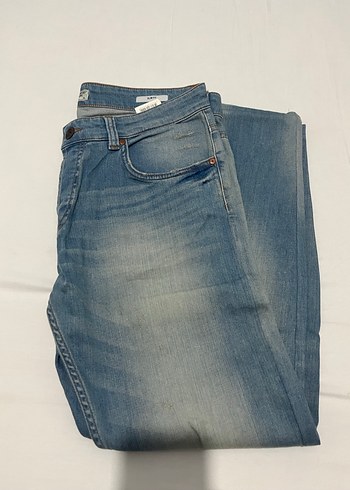 33 Beden D&G Erkek Gri Denim Regular Fit Jean