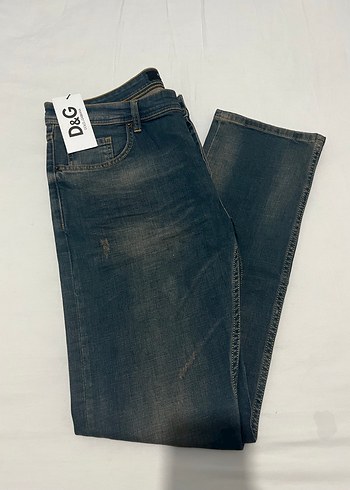 Dolce & Gabbana D&G Erkek Gri Denim Regular Fit Jean