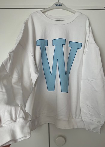 LC Waikiki Beyaz Oversize Pamuklu Sweatshirt