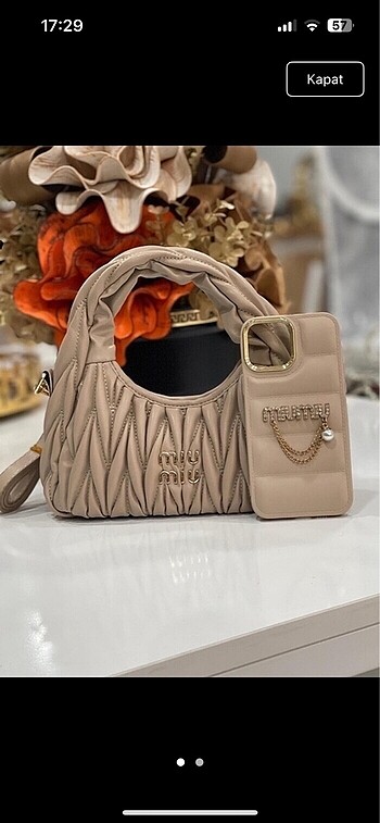Miu Miu çanta ve telefon kılıfı