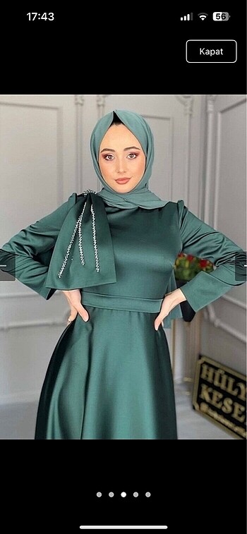 Taşlı tesettür abiye