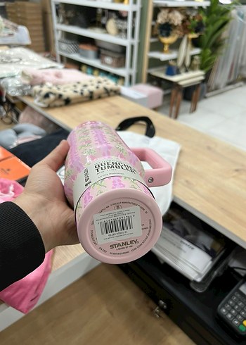 Stanley Pembe Pastel Desenli Termos Bardak - Görsel 3