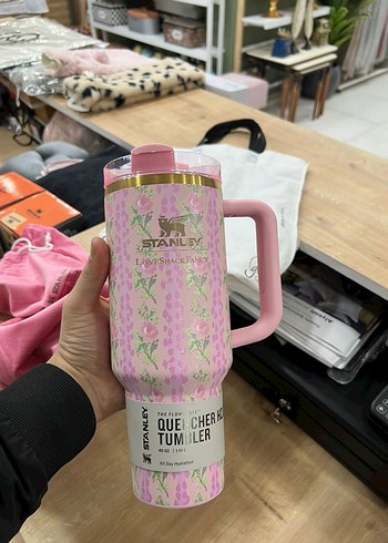 Stanley Pembe Pastel Desenli Termos Bardak - Görsel 2