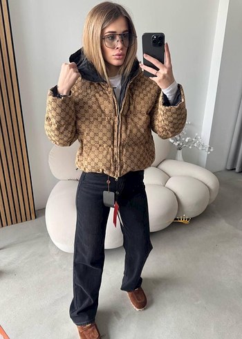 Gucci Çift Taraflı Mont , Yüksek Yaka, Günlük Kullanım - Görsel 2