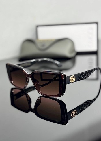 Klasik Parlak Kahverengi Kadın Güneş Gözlüğü - Görsel 7