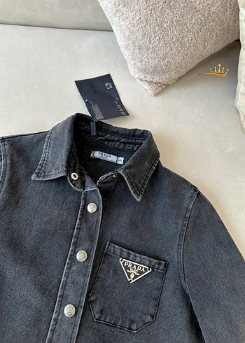 Kadın Siyah Kemerli Mini Denim Ceket etek - Görsel 3