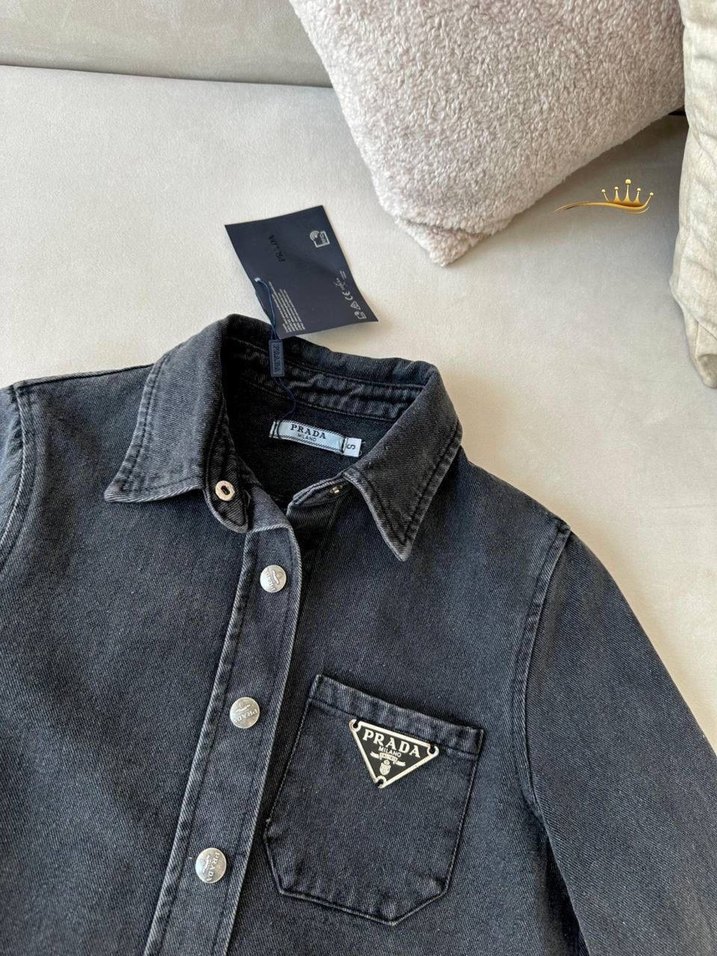 Kadın Siyah Kemerli Mini Denim Ceket etek - Görsel 3