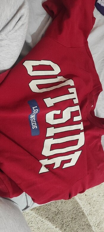 xl Beden kırmızı Renk Kırmızı sweatshirt 