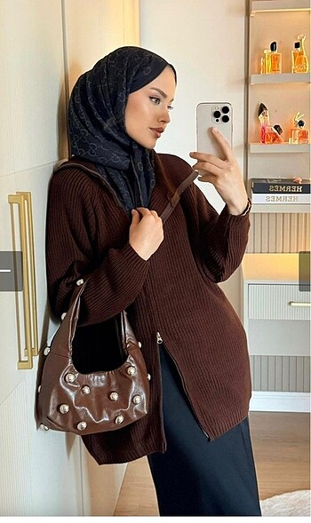 Kahverengi kazak - Görsel 2