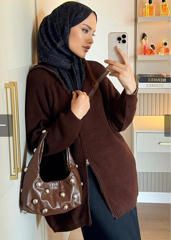 Kahverengi kazak - Görsel 2