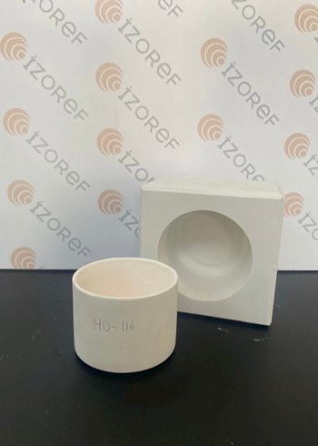 Tek parça ayaklı silindir bardak kalıbı (alçı) - Görsel 5